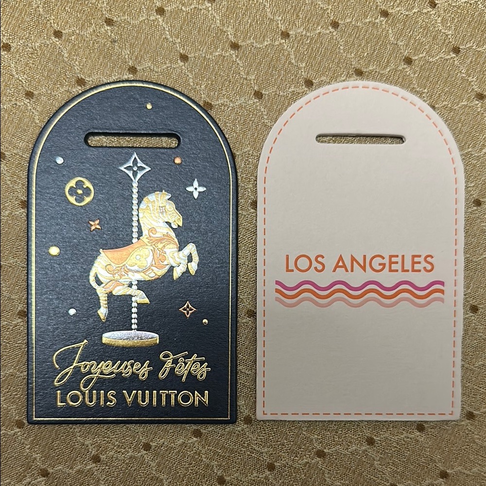 Louis Vuitton Black and Cream Gift Tags/NEW
